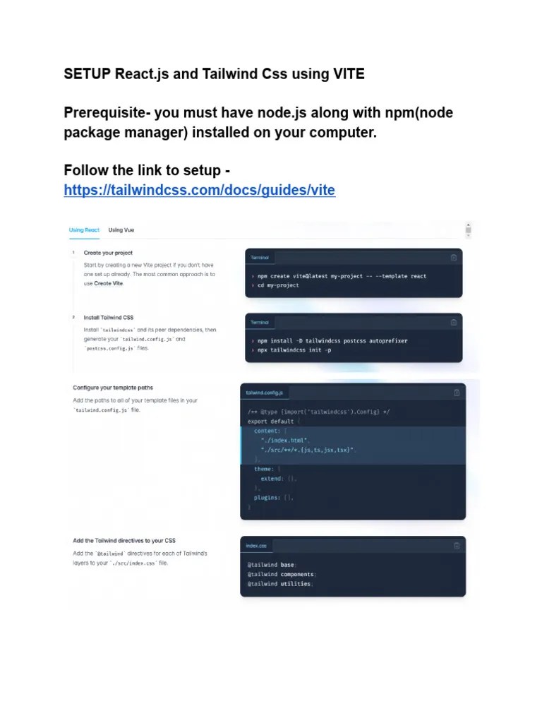 React - Js Setup | PDF