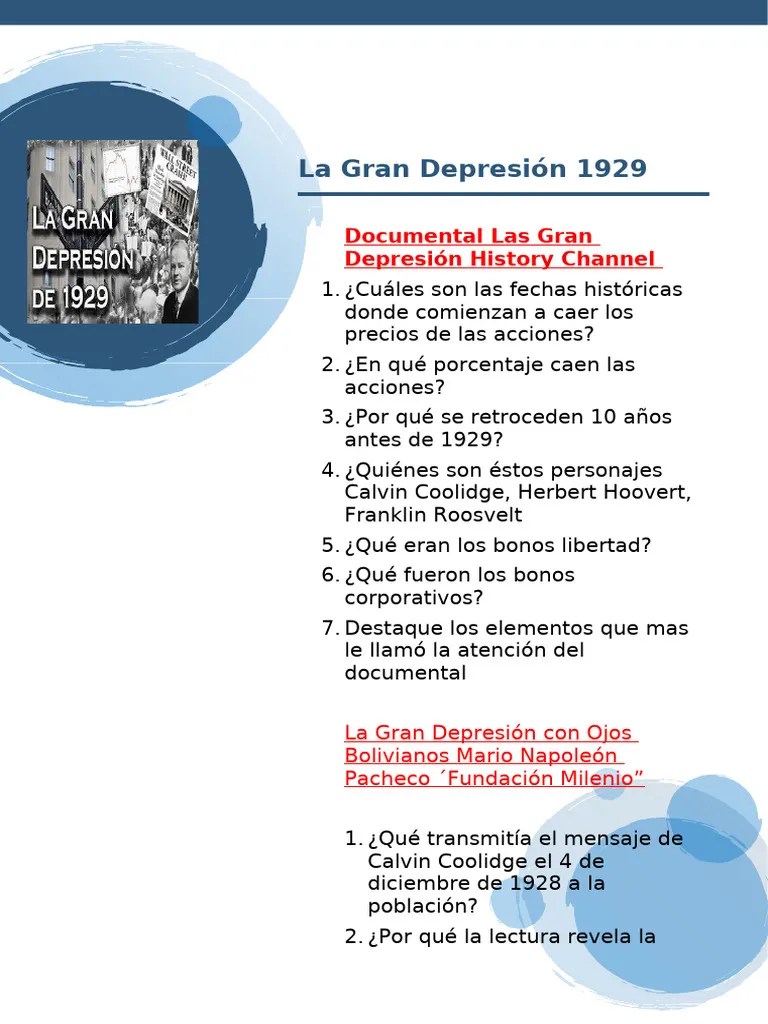 La Gran Depresión | PDF