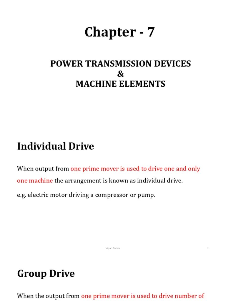 MEC103-Mechanical Engineering Fundamentals-Power Transmission Devices - Belt, Rope, Chain, Gear ...