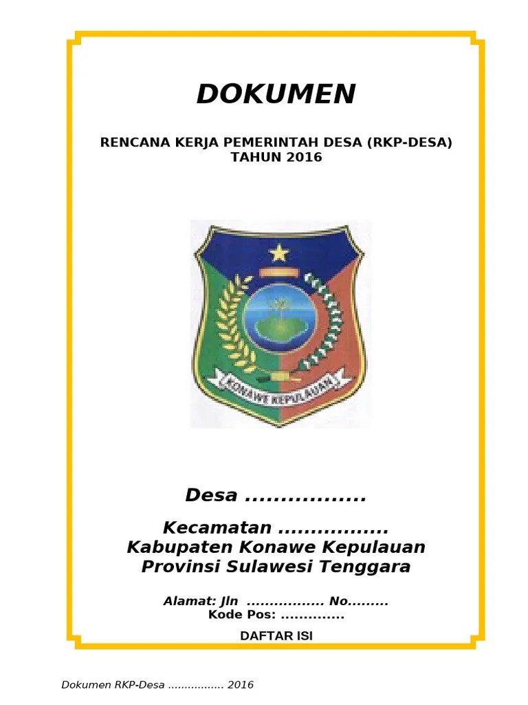 Contoh RKP - Desa | PDF