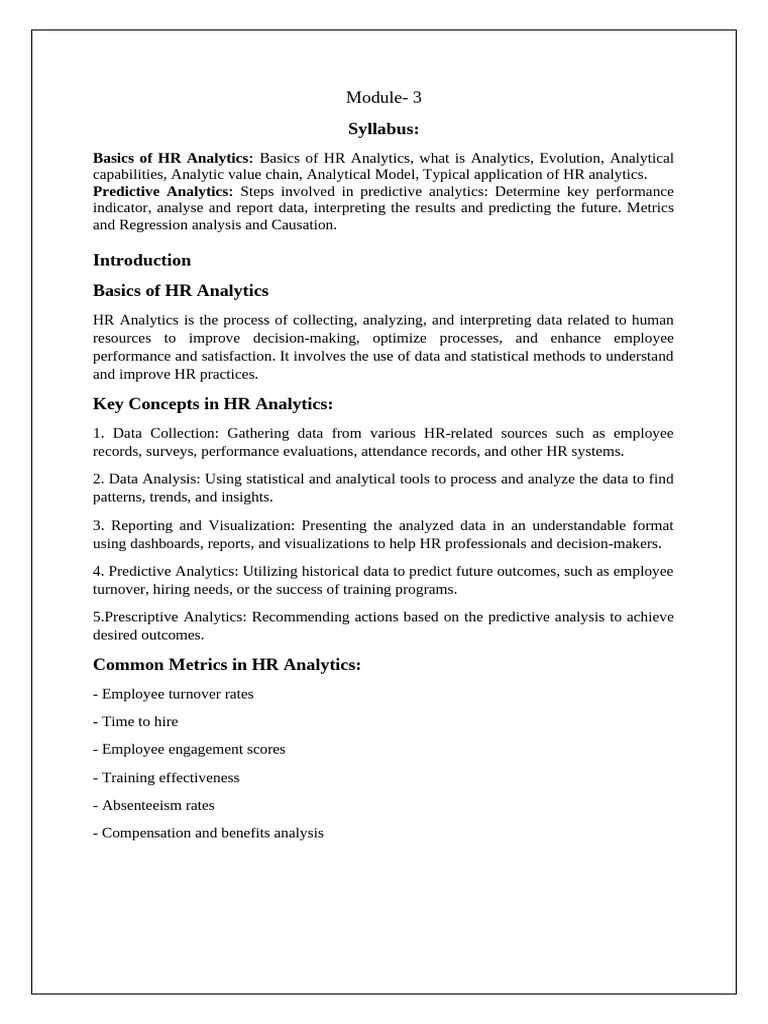 HRA Mod 3 | PDF | Analytics | Data Analysis