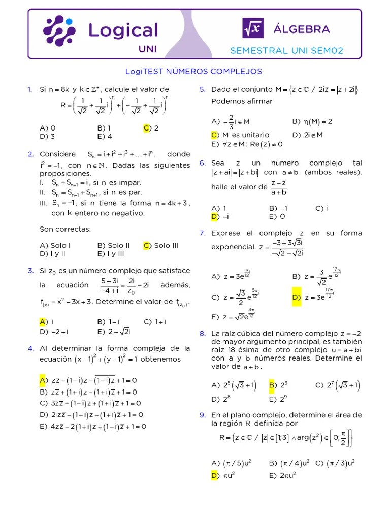 Claves Examen Semestral Uni | PDF