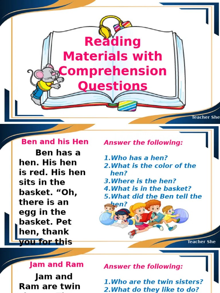 Reading Materials With Comprehension Questions | PDF