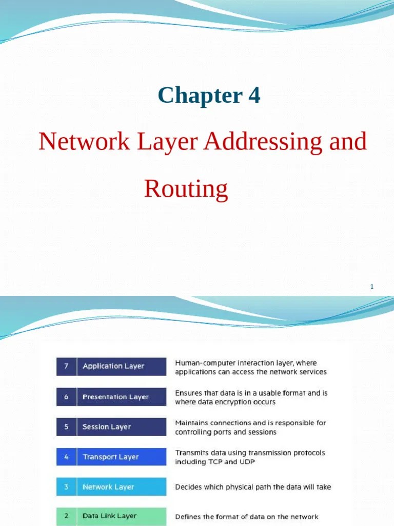 Chapter4 Network Layer Addressing And Routing | PDF