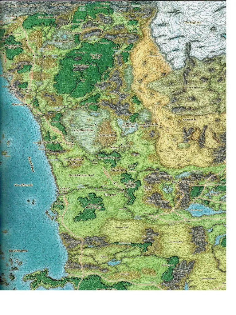 Map Of The Sword Coast PDF 1