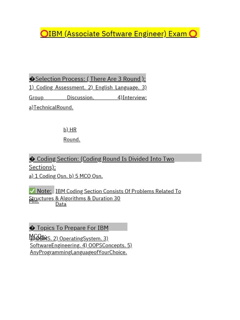 IBM Placement Material | PDF | Computer Programming | Computers