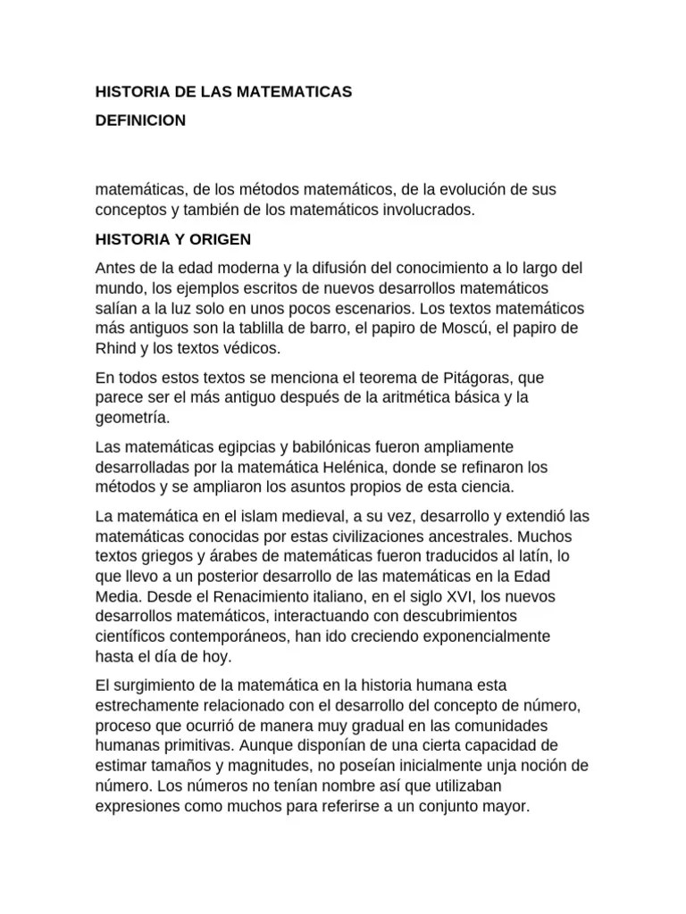 Historia De Las Matematicas | PDF