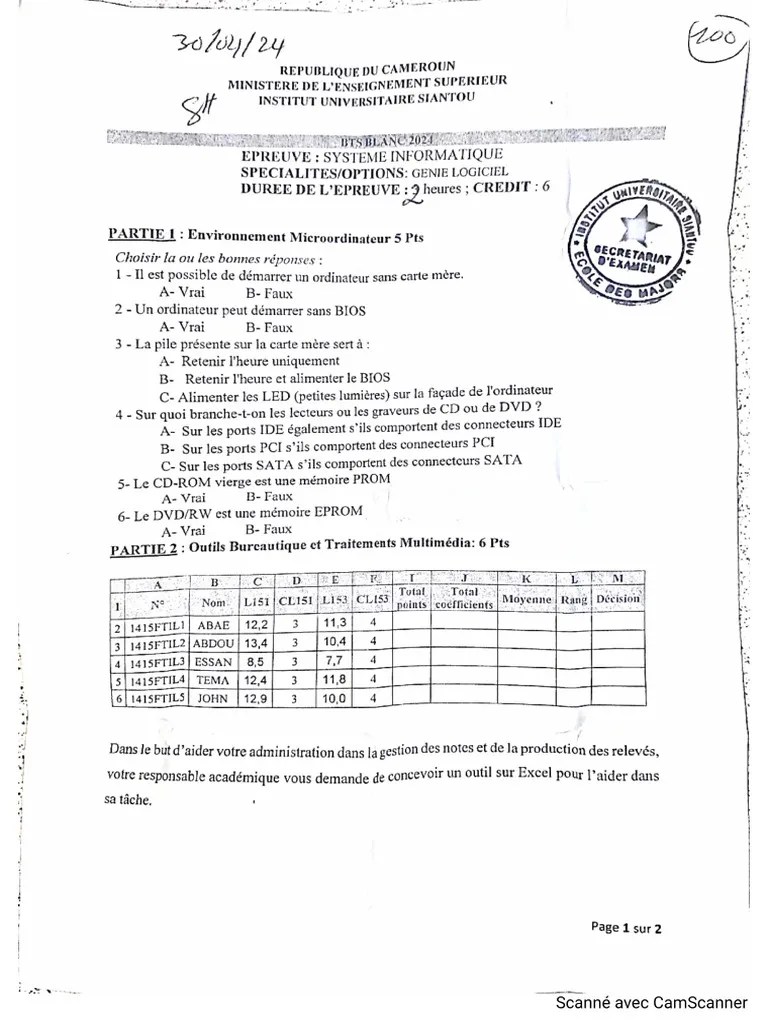 Système Informatique 2024 | PDF