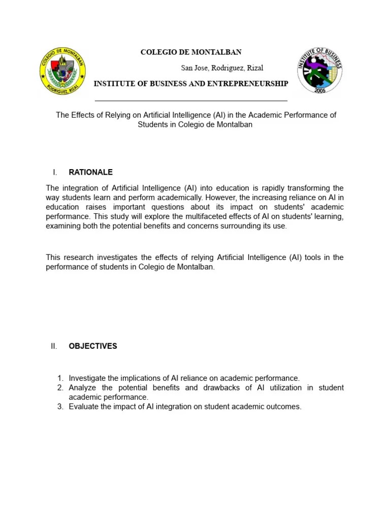 The Effects Of Relying On Artificial Intelligence AI In The Academic ...