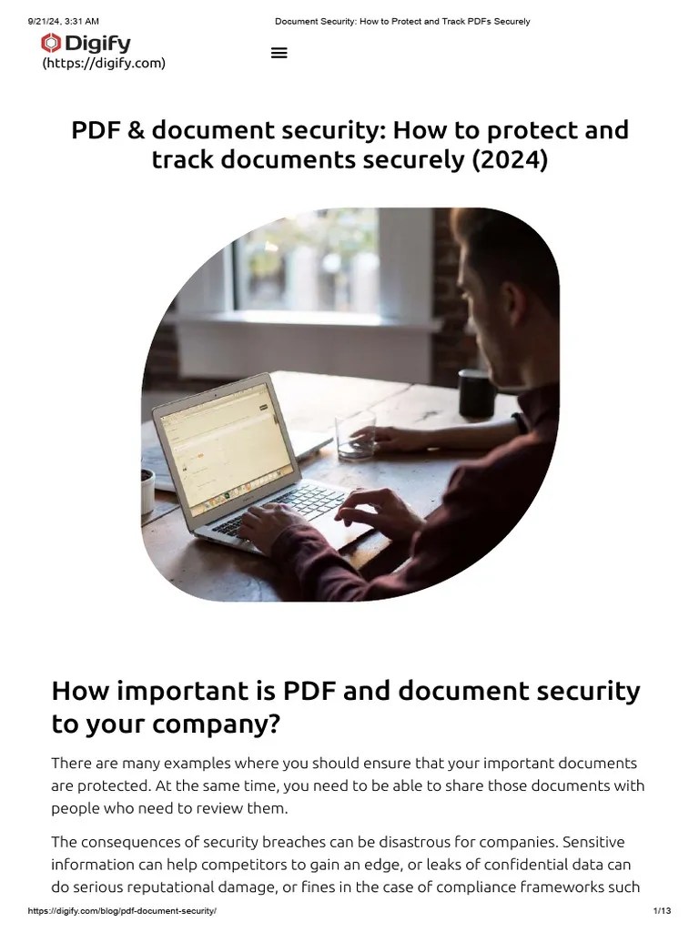 Document Security - How To Protect And Track PDFs Securely | PDF