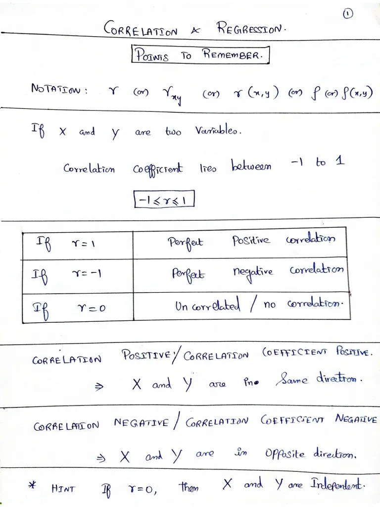 Correlation And Regression | PDF