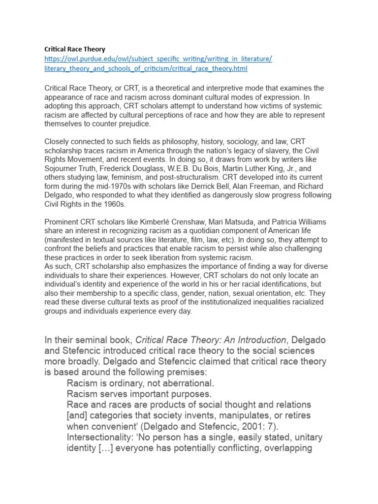 Critical-Race-Theory | PDF