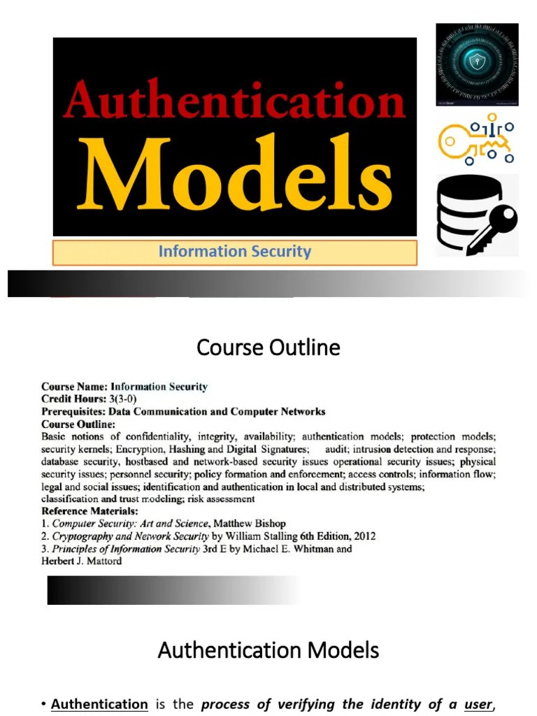 InfoSec Authentication Models | PDF | Authentication | Computers