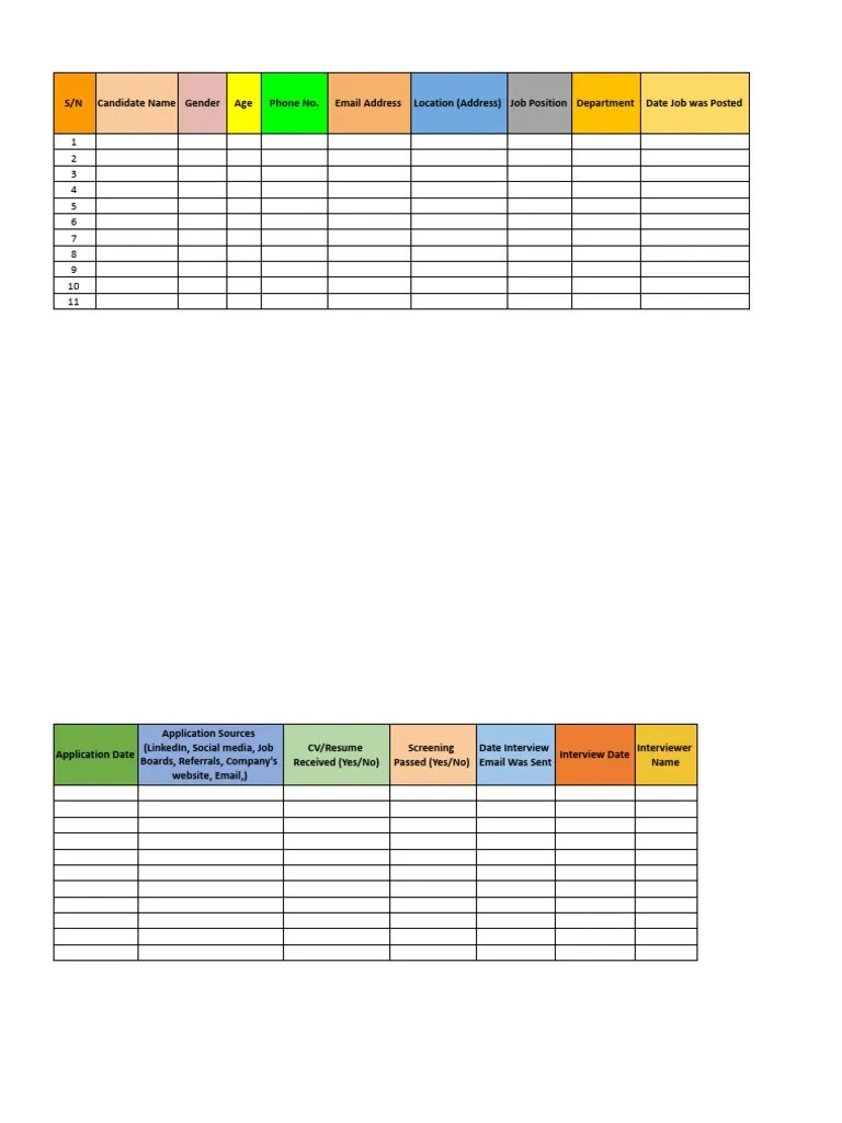 Easy To Use Recruitment Tracker Template 1726809954 | PDF