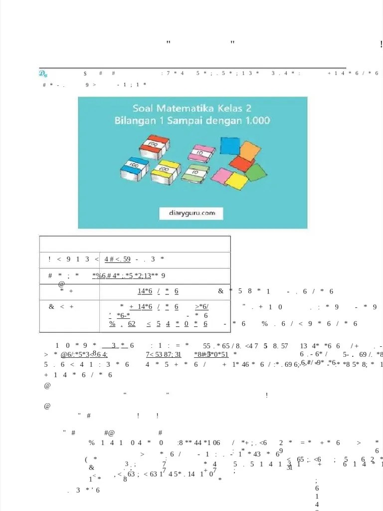 Latihan Soal Matematika Kelas 2 Pdf - Space Wallpaper Collection - Full HD Quality