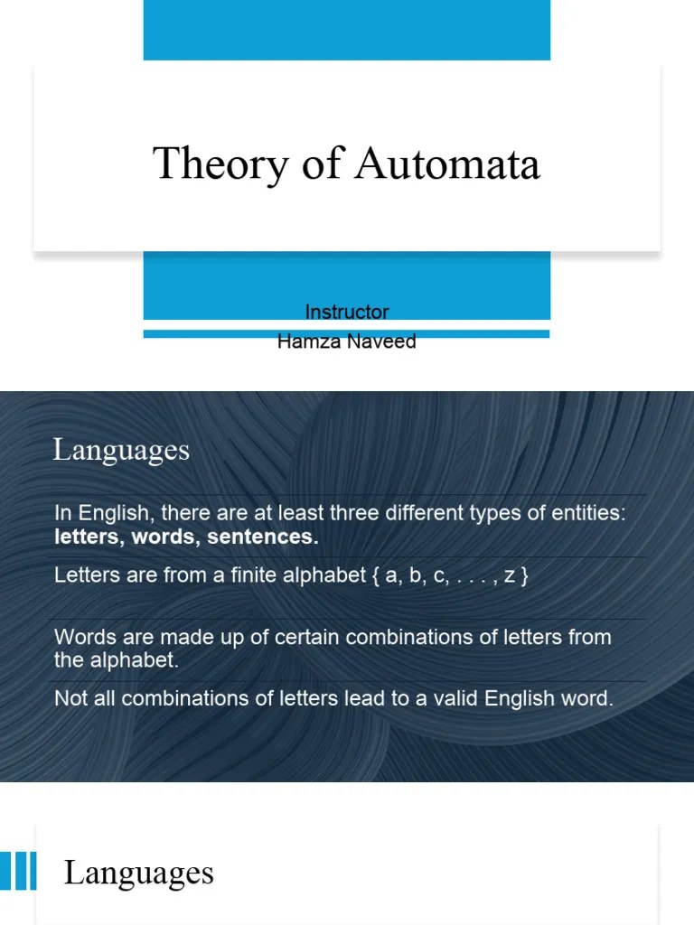 Theory Of Automata - Basics | PDF