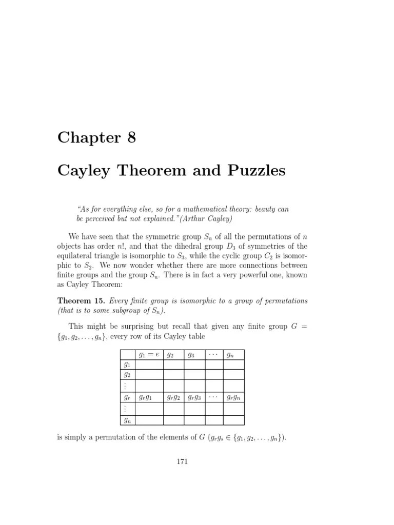 Cayleys Theorem | PDF