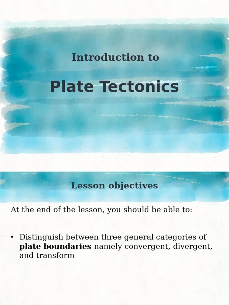 Introduction To Plate Tectonics | PDF