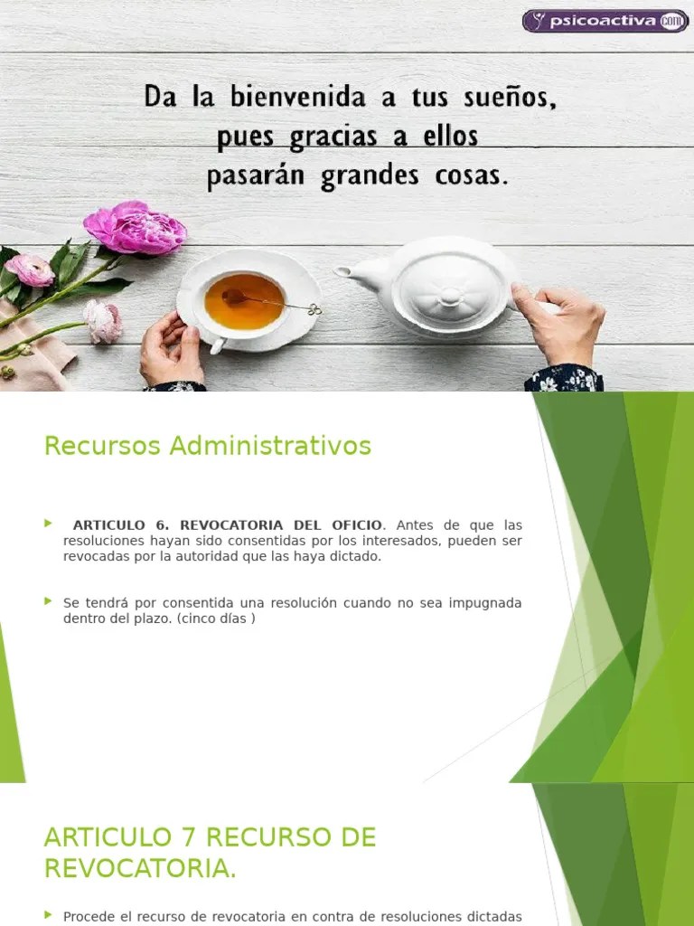 Decima Clase Recursos Administrativos Revocatoria Y Reposición Clase Derecho Administrativo | PDF