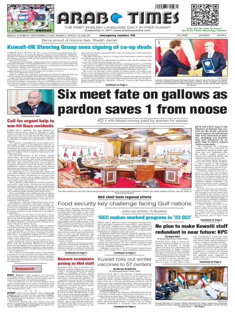 KUWAIT - Arab Times 06 Sep 2024 | PDF