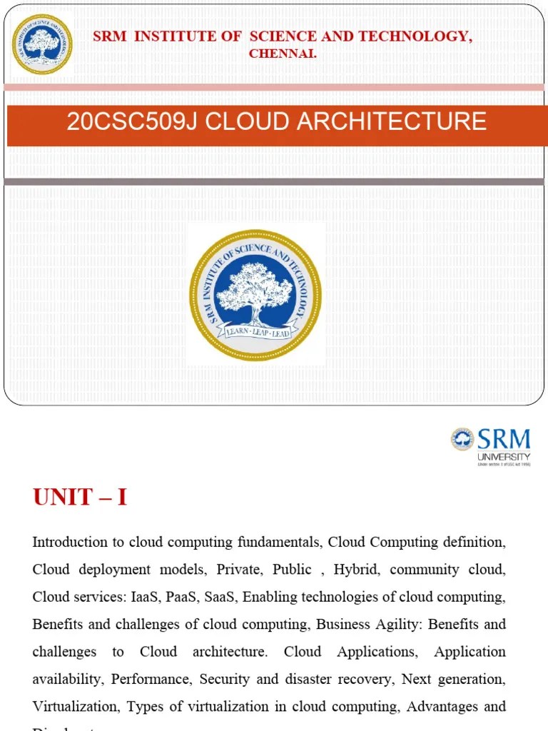 Cloud Architecture | PDF