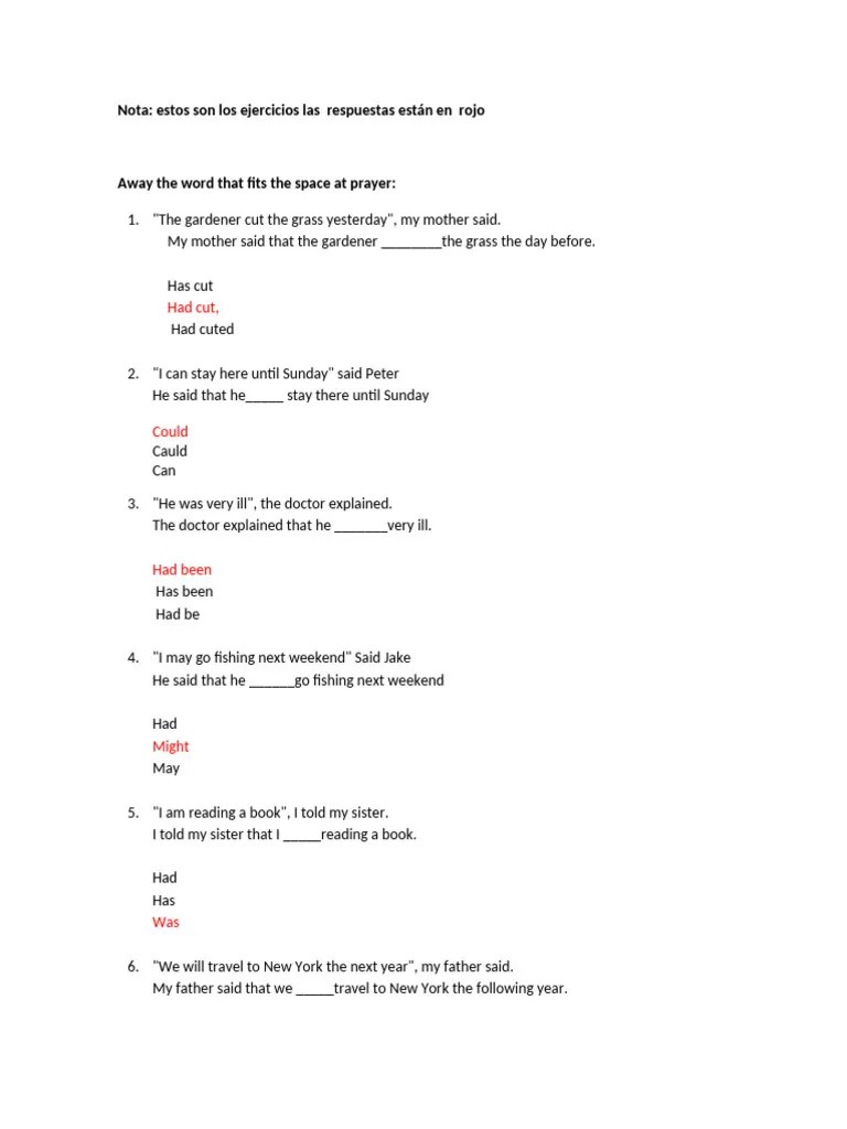 Ejercicios Ingles Pdf