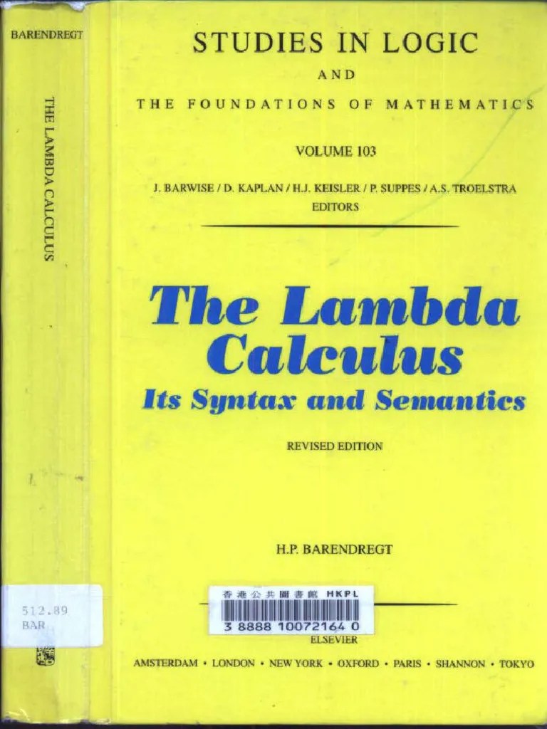 The Lambda Calculus Its Syntax And Semantics (PDFDrive) - 1 | PDF