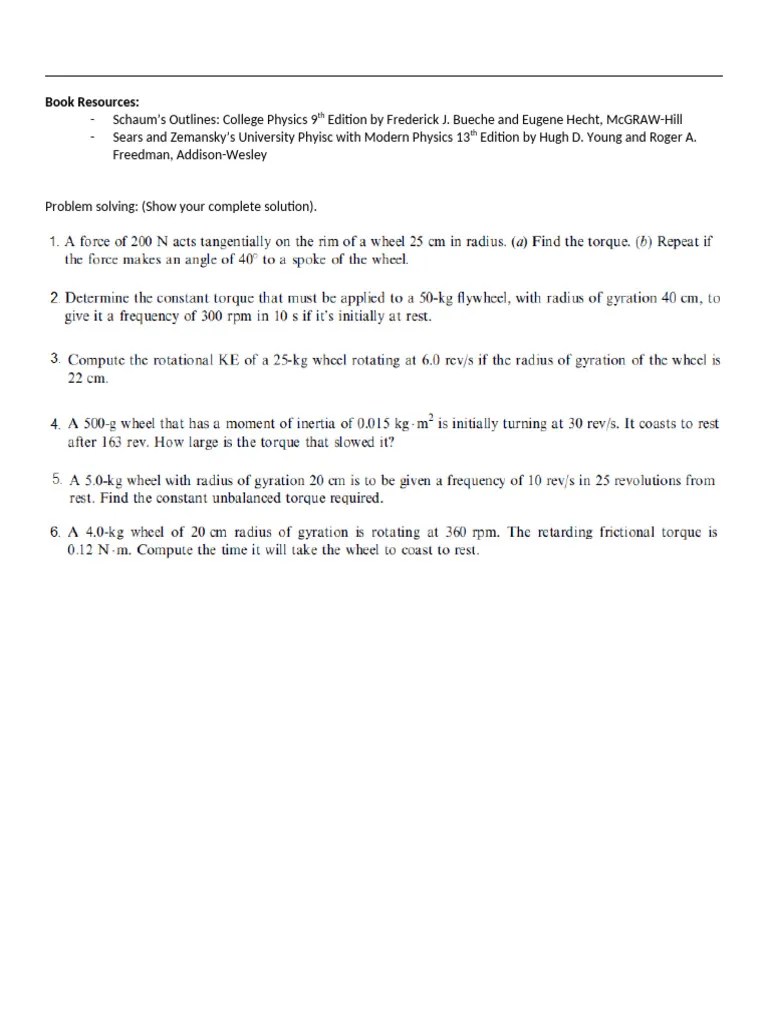 Rigid Body Rotation | PDF
