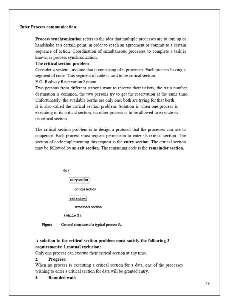 OS Notes 3 | PDF | Synchronization | Technology & Engineering