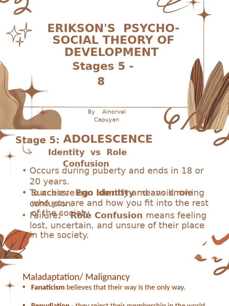 Erikson's Psycho-Social Theory Stages 5-8 | PDF