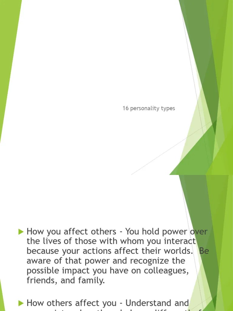 Chapter 6 (16 Personality Types) | PDF