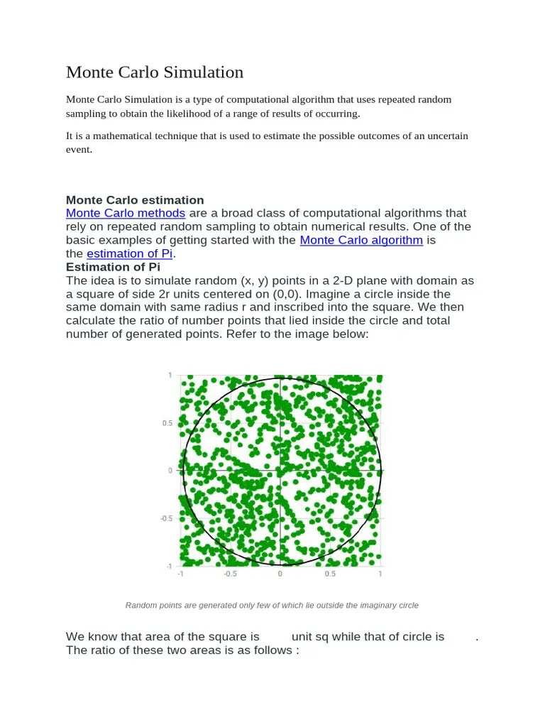 Monte Carlo Simulation | PDF