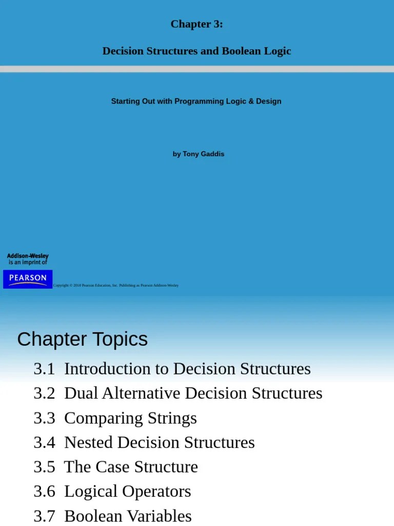Week3-Decision Structures And Boolean Logic | PDF