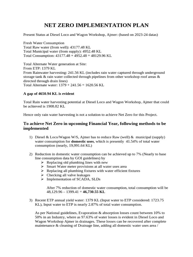 Net Zero Implementation Plan | PDF