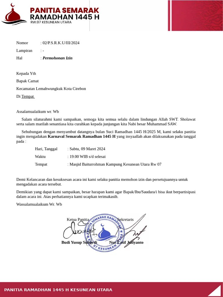 Surat Izin 2024 | PDF