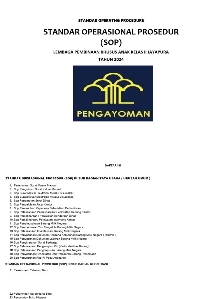 Dokumen SOP Flowchart Dan Grafik Satuan Kerja | PDF