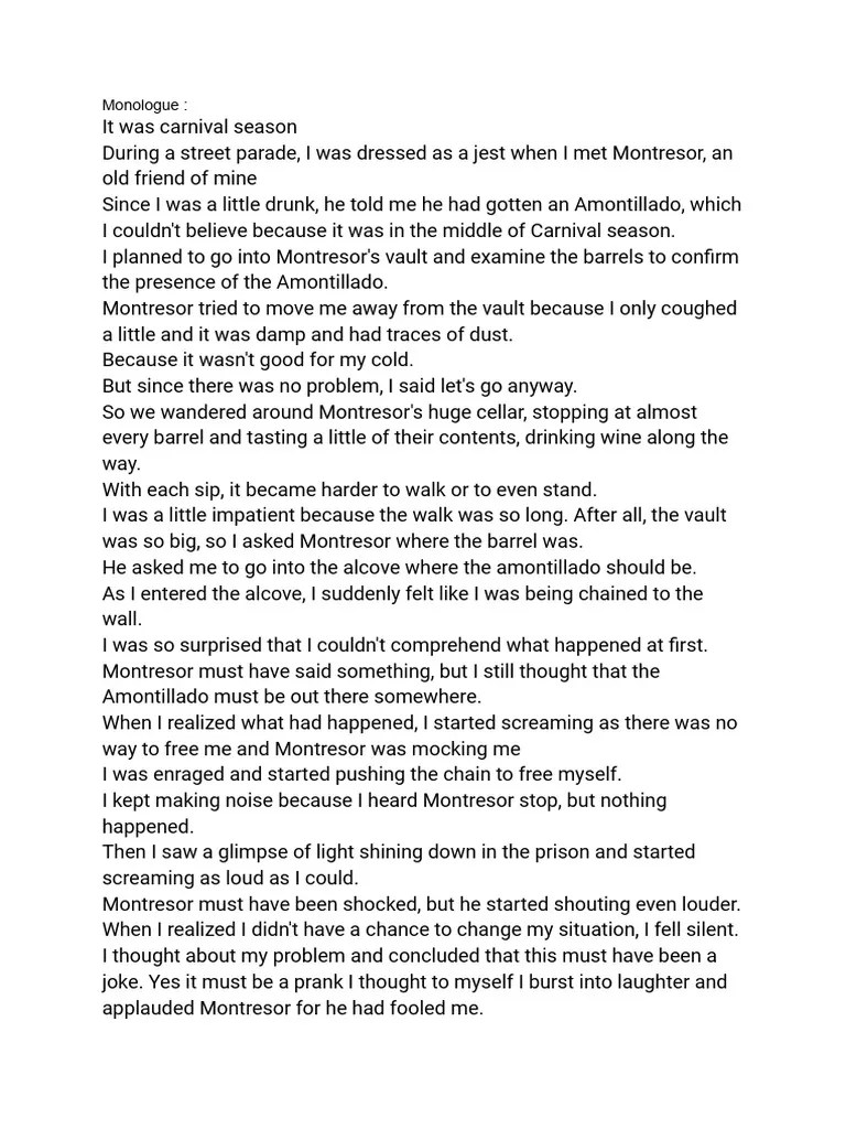Monologue Pdf