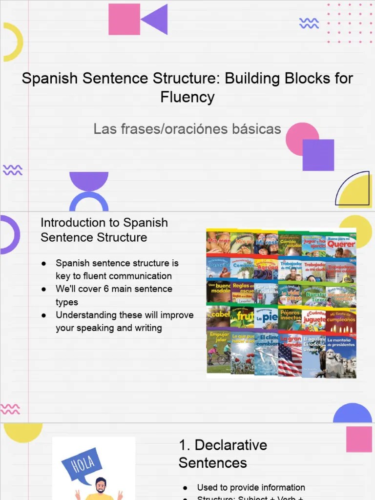 Spanish Sentence Structure | PDF