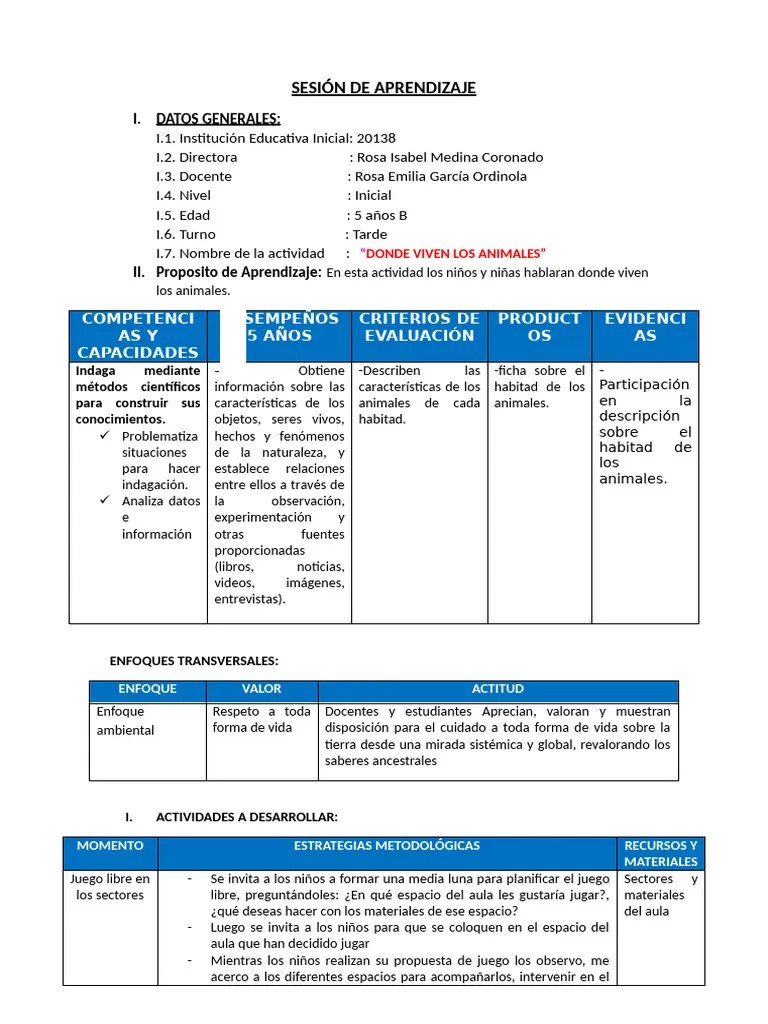 SESIÓN DE APRENDIZAJE Miercoles 18 De Setiembre 2024 | PDF