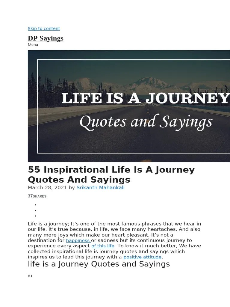 Life Is A Journey | PDF