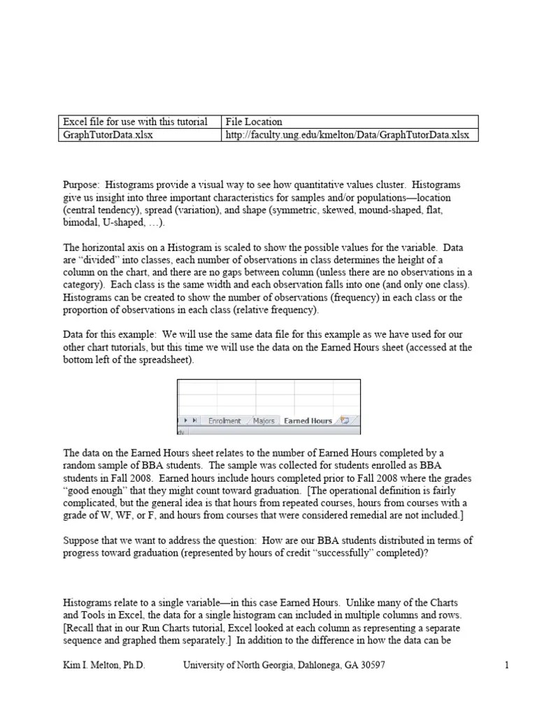 Creating Histograms | PDF | Histogram | Microsoft Excel