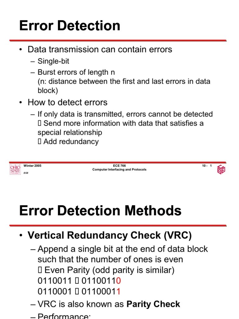 5 Error Detection | PDF