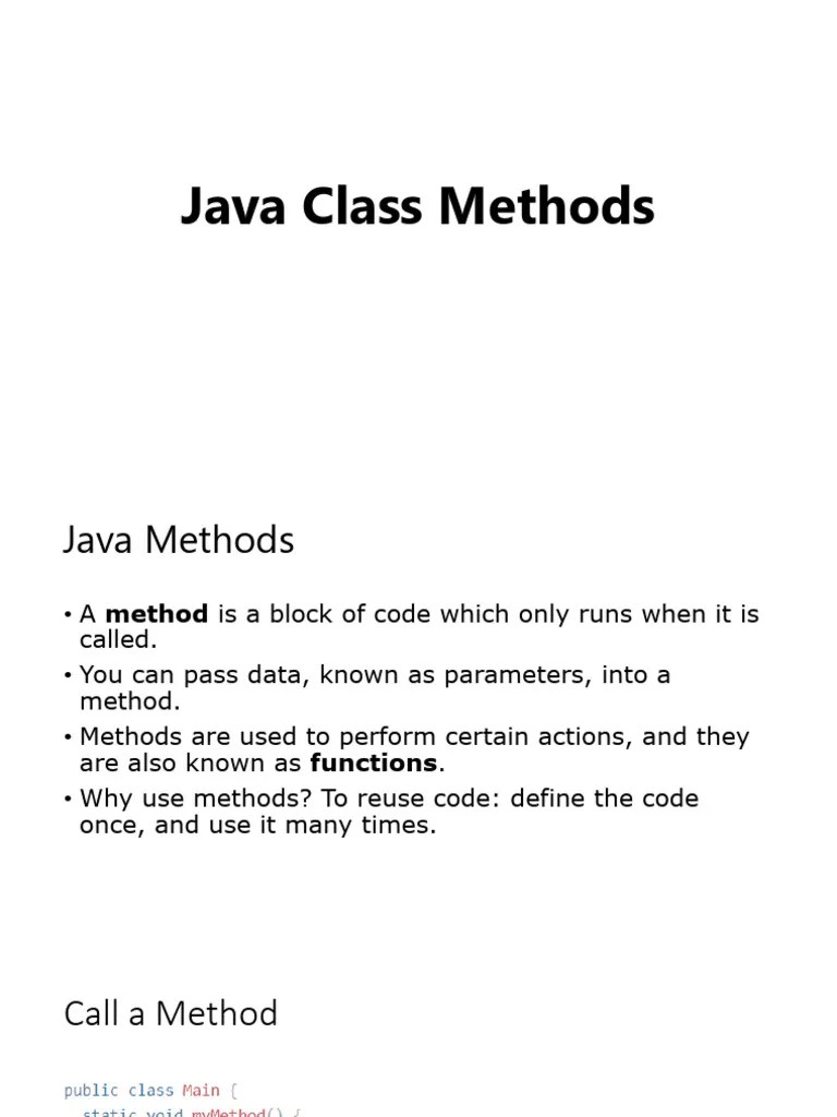 OOP - Java Methods | PDF