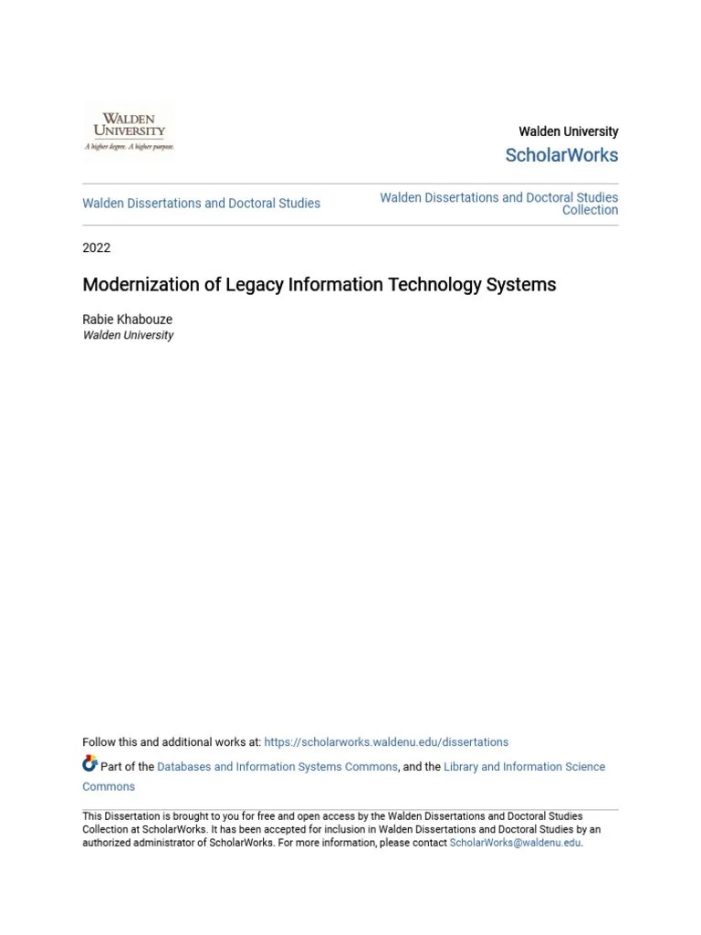 Modernization Of Legacy Information Technology Systems | PDF