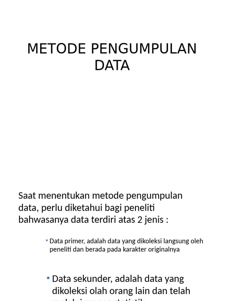 METODE_PENGUMPULAN_DATA | PDF