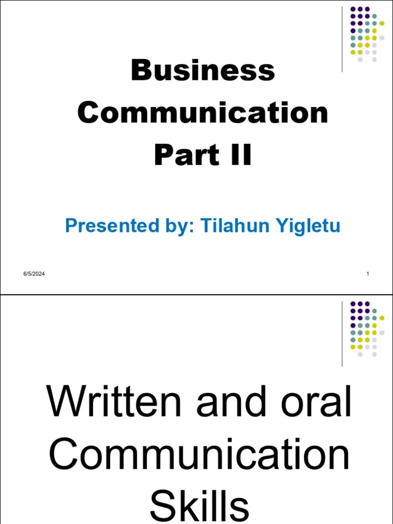 Business Communication Part II Final | PDF | Memorandum | Question