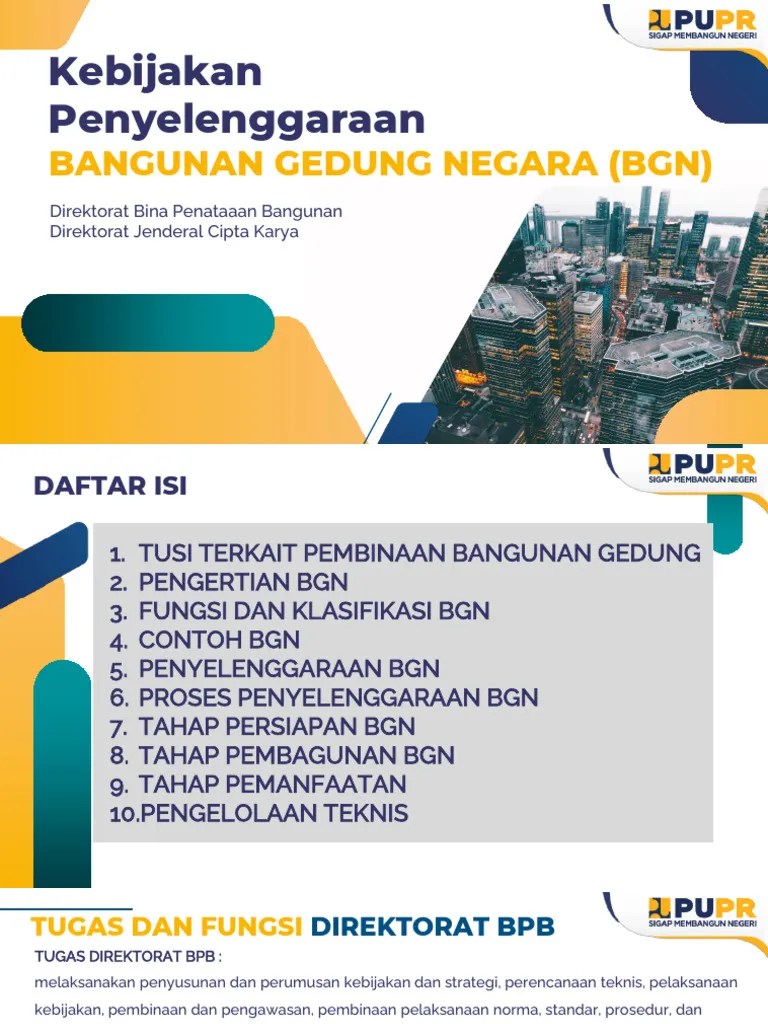 Kebijakan Penyelenggaraan Bangunan Gedung Negara | PDF