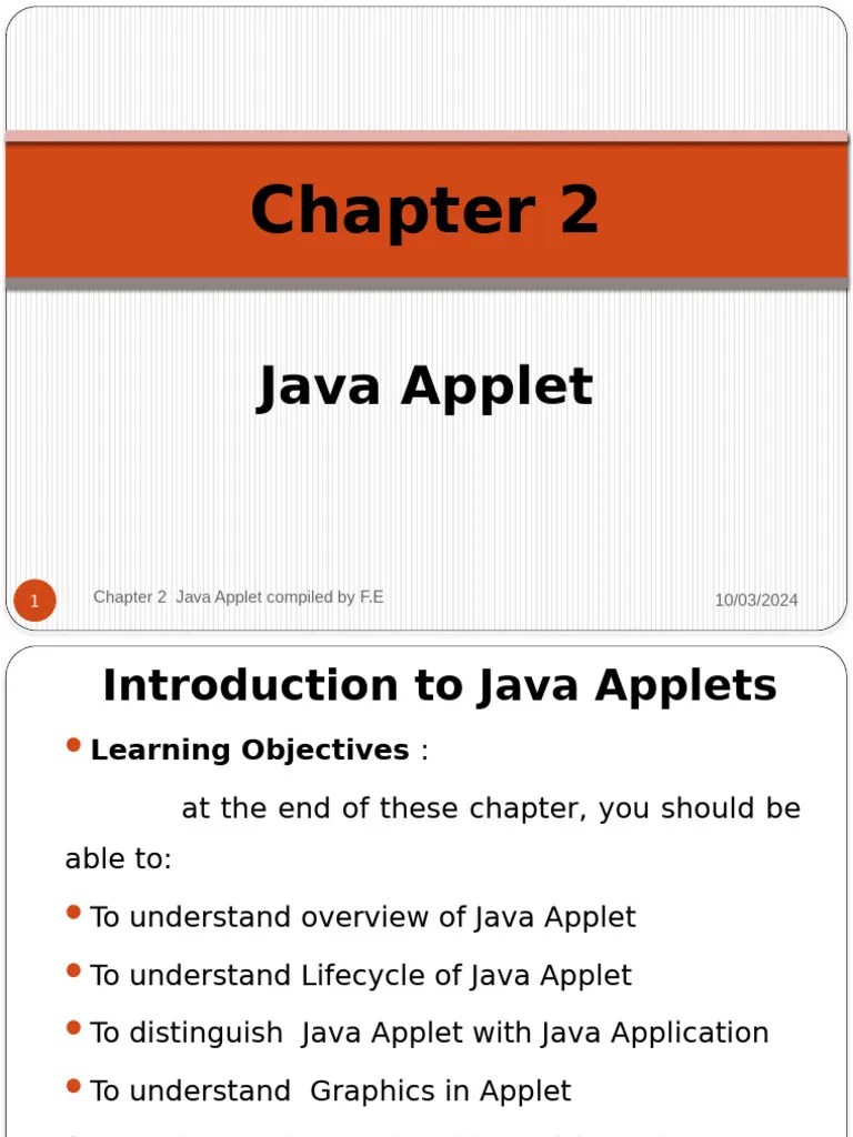 Chapter 2 Java Applet | PDF