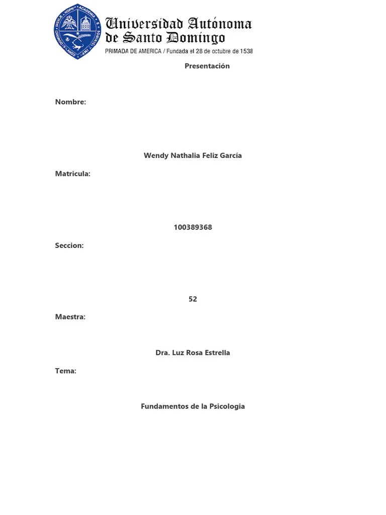 Fundamento De La Psicología | PDF