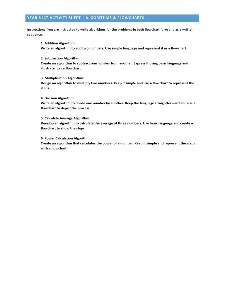 Algorithms & Flowcharts | PDF